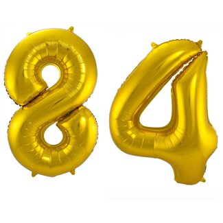 Festigo Folieballon 84 jaar - Goud - 86 cm