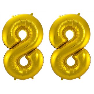 Festigo Folieballon 88 jaar - Goud - 86 cm