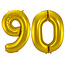 Folieballon 90 jaar - Goud - 86 cm