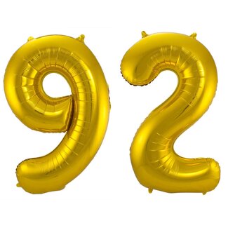 Festigo Folieballon 92 jaar - Goud - 86 cm
