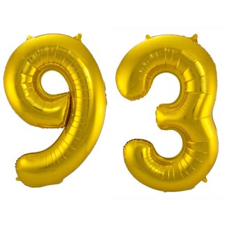 Festigo Folieballon 93 jaar - Goud - 86 cm