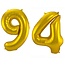 Folieballon 94 jaar - Goud - 86 cm