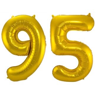 Festigo Folieballon 95 jaar - Goud - 86 cm