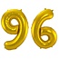 Folieballon 96 jaar - Goud - 86 cm