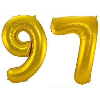 Festigo Folieballon 97 jaar - Goud - 86 cm