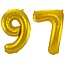 Folieballon 97 jaar - Goud - 86 cm