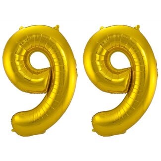 Festigo Folieballon 99 jaar - Goud - 86 cm