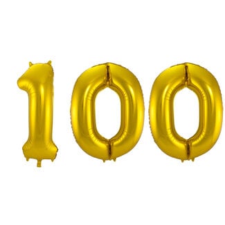 Festigo Folieballon 100 jaar - Goud - 86 cm