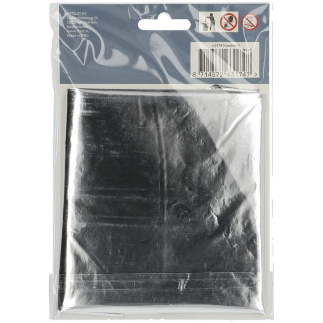 Folieballon 4 jaar - Zilver - 86 cm