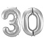 Folieballon 30 jaar - Zilver - 86 cm