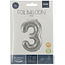 Folieballon 34 jaar - Zilver - 86 cm