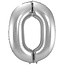 Folieballon 40 jaar - Zilver - 86 cm