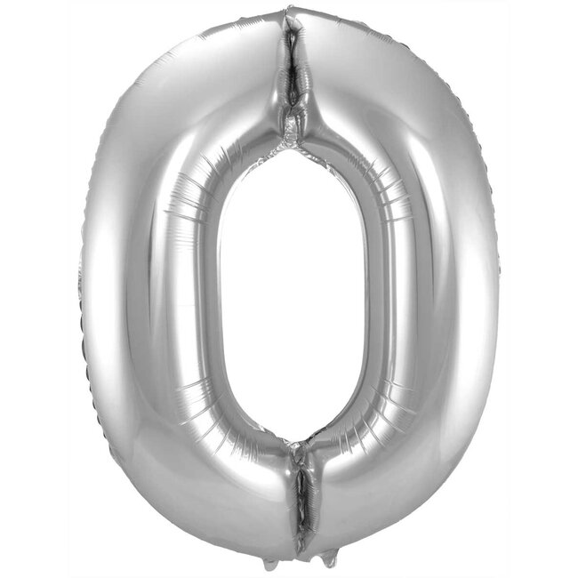 Folieballon 70 jaar - Zilver - 86 cm