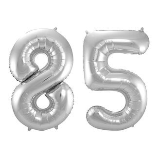 Festigo Folieballon 85 jaar - Zilver - 86 cm
