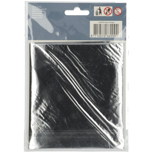 Folieballon Hart - Zilver - 45 cm