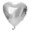 Folieballon Hart - Zilver - 45 cm