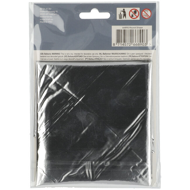 Folieballon Rond - Zilver - 45 cm