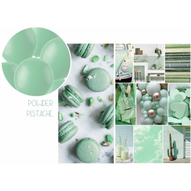 Ballonnen Powder Pistache Mat 33cm - 10 stuks