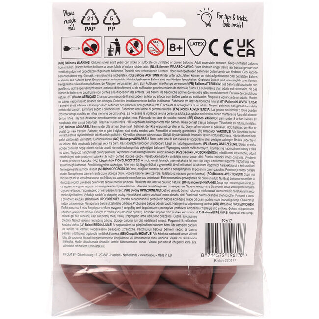 Ballonnen Vintage Rose 33cm - 10 stuks