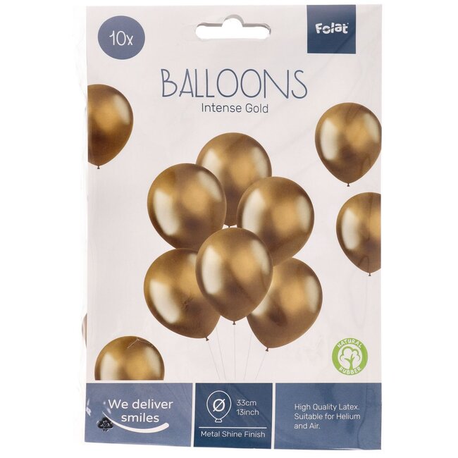 Ballonnen Intense Gold 33cm - 10 stuks