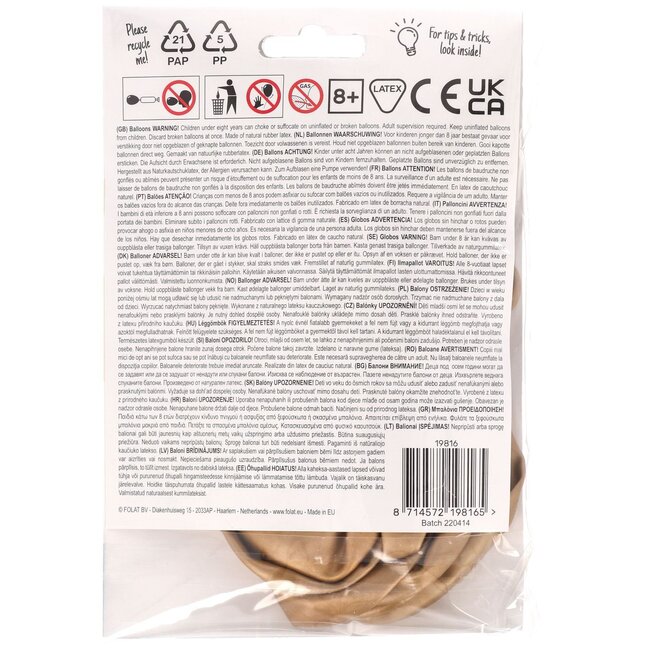 Ballonnen Intense Gold 33cm - 10 stuks