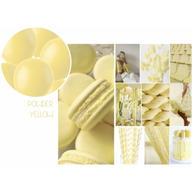 Ballonnen Powder Yellow Mat 33cm - 10 stuks