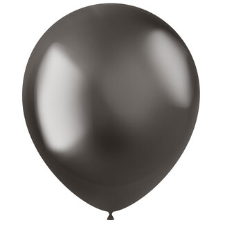 Festigo Ballonnen Intense Grey Metal Shine 33cm - 10 stuks