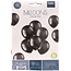 Ballonnen Intense Grey Metal Shine 33cm - 10 stuks