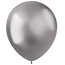 Ballonnen Intense Silver Metal Shine 33cm - 10 stuks
