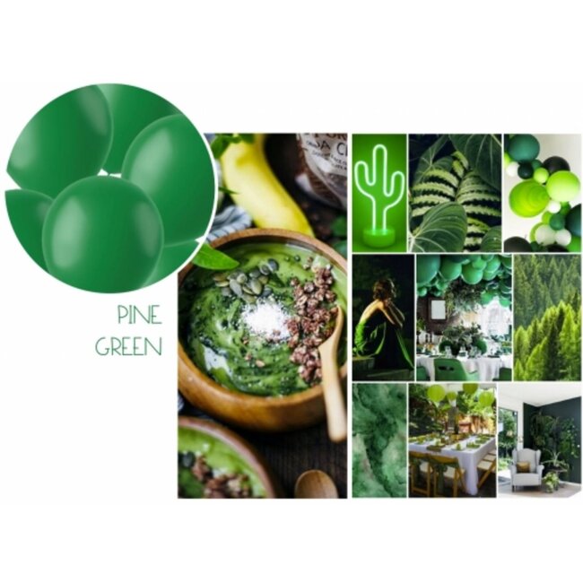 Ballonnen Pine Green Mat 33cm - 10 stuks