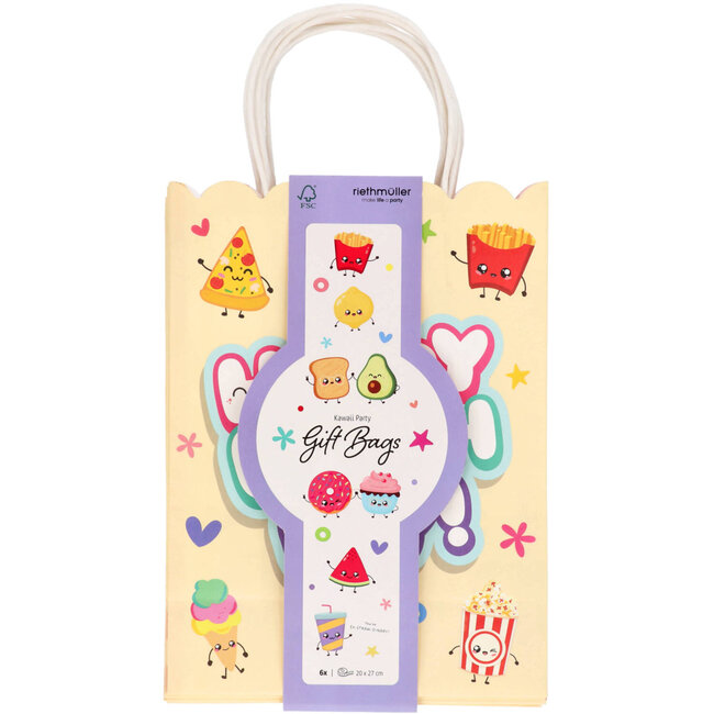Cadeautasjes - Kawaii Party - 6 stuks
