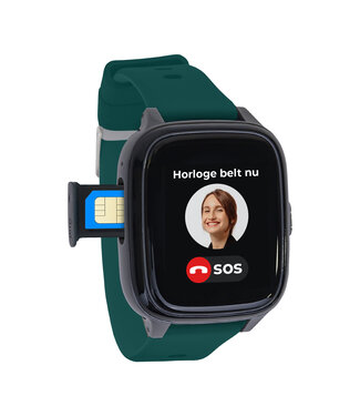PersonalClick Alarm Horloge Ouderen 4G Deluxe - Groen - PC24