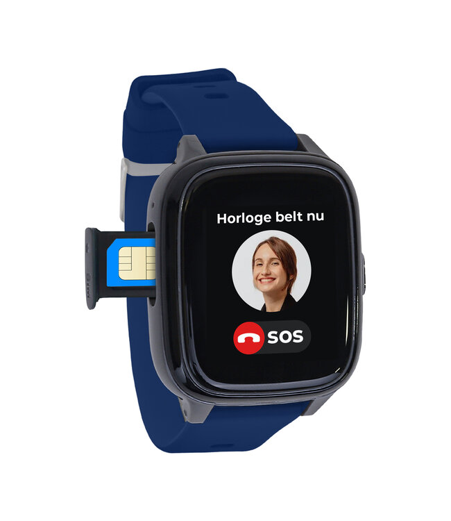 PersonalClick Alarm Horloge Ouderen 4G Deluxe - Blauw - PC24 -