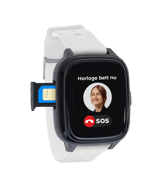 PersonalClick Alarm Horloge Ouderen 4G Deluxe - Wit- PC24