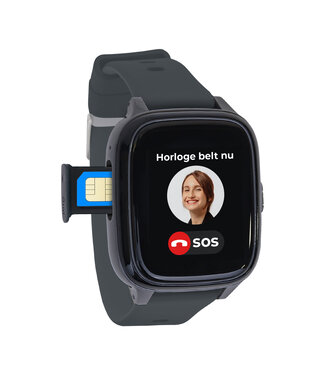 PersonalClick Alarm Horloge Ouderen 4G Deluxe - Grijs - PC24