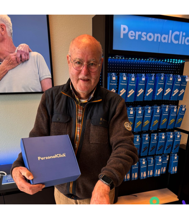 PersonalClick PersonalClick PC45 Smal - Alarm Horloge Ouderen - Valdetectie- Waterdicht- SOS Knop - Extra smal en lange accuduur - Rood