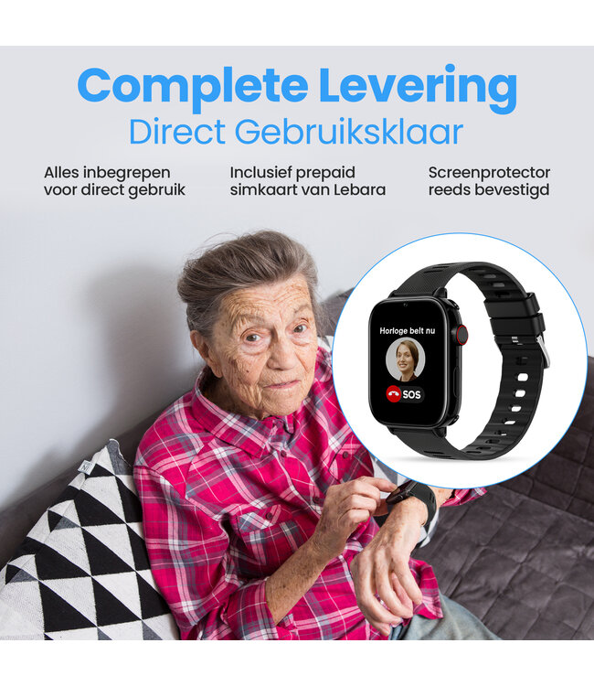 PersonalClick Alarm Horloge Ouderen 4G Deluxe - Groen - PC24