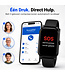 PersonalClick PersonalClick PC45 Smal - Alarm Horloge Ouderen - Valdetectie- Waterdicht- SOS Knop - Extra smal en lange accuduur - Rood
