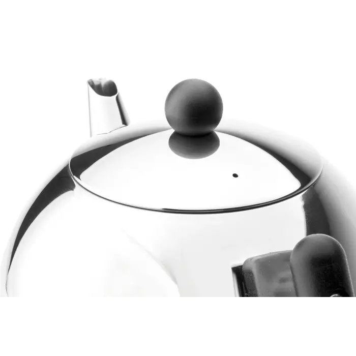 Bredemeijer Theepot Bella Ronde 1.2L RVS zwart beslag