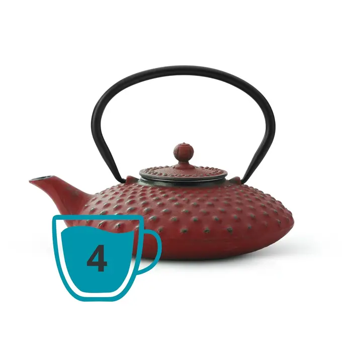 Bredemeijer Bredemeijer Theepot Xilin 0.8 L gietijzer rood