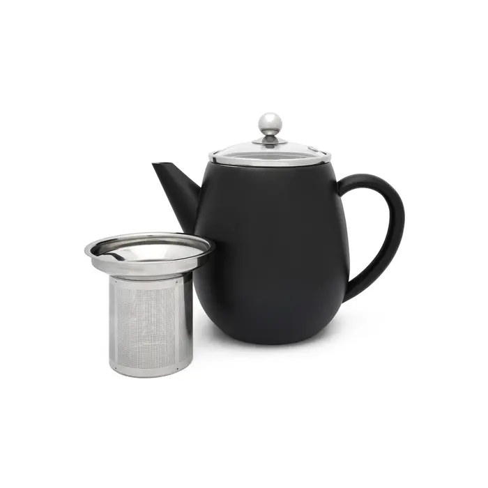 Bredemeijer Bredemeijer Dubbelwandige theepot Duet Eva 1,1 L mat zwart