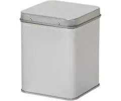 Thee/Kruidenblik zilver 88x88x115mm