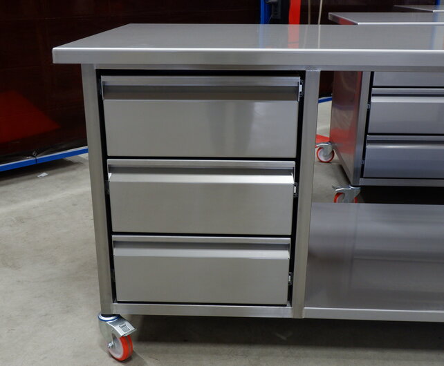 Heudra Heudra RVS werkbank met lades
