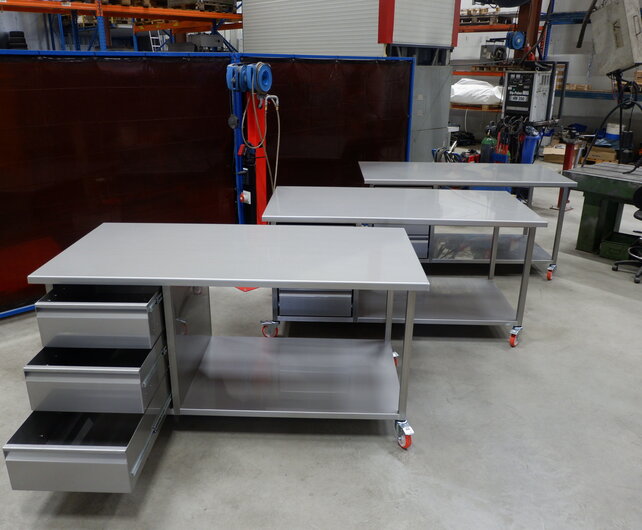 Heudra Heudra RVS werkbank met lades