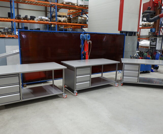 Heudra Heudra RVS werkbank met lades