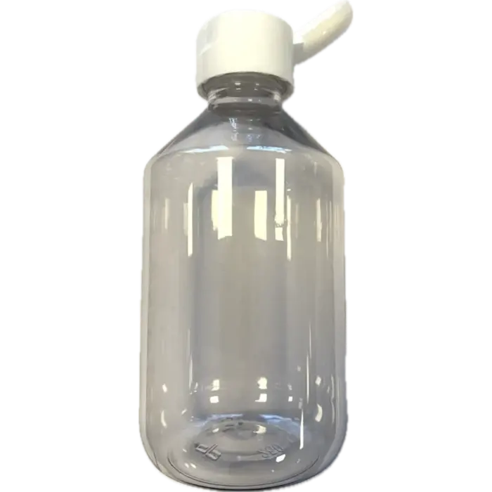Flesje kunststof 250 ml met schenkdop