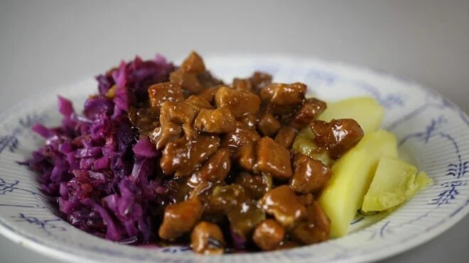 Hachee met aardappelpuree en hachee kruiden