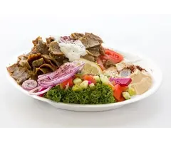 Gyros met frisse Griekse salade en gyros kruiden
