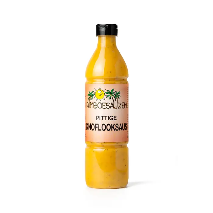 Pittige Knoflooksaus 500ml met korte THT
