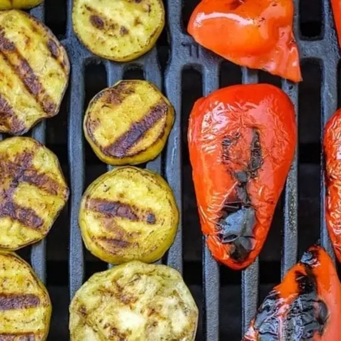 Gegrilde paprika met knoflook kruidenmix